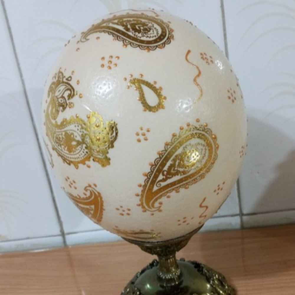Price and Buy Islamic Decorative Hand Painted Ostrich Egg Shell – 4 Qul - Image 3