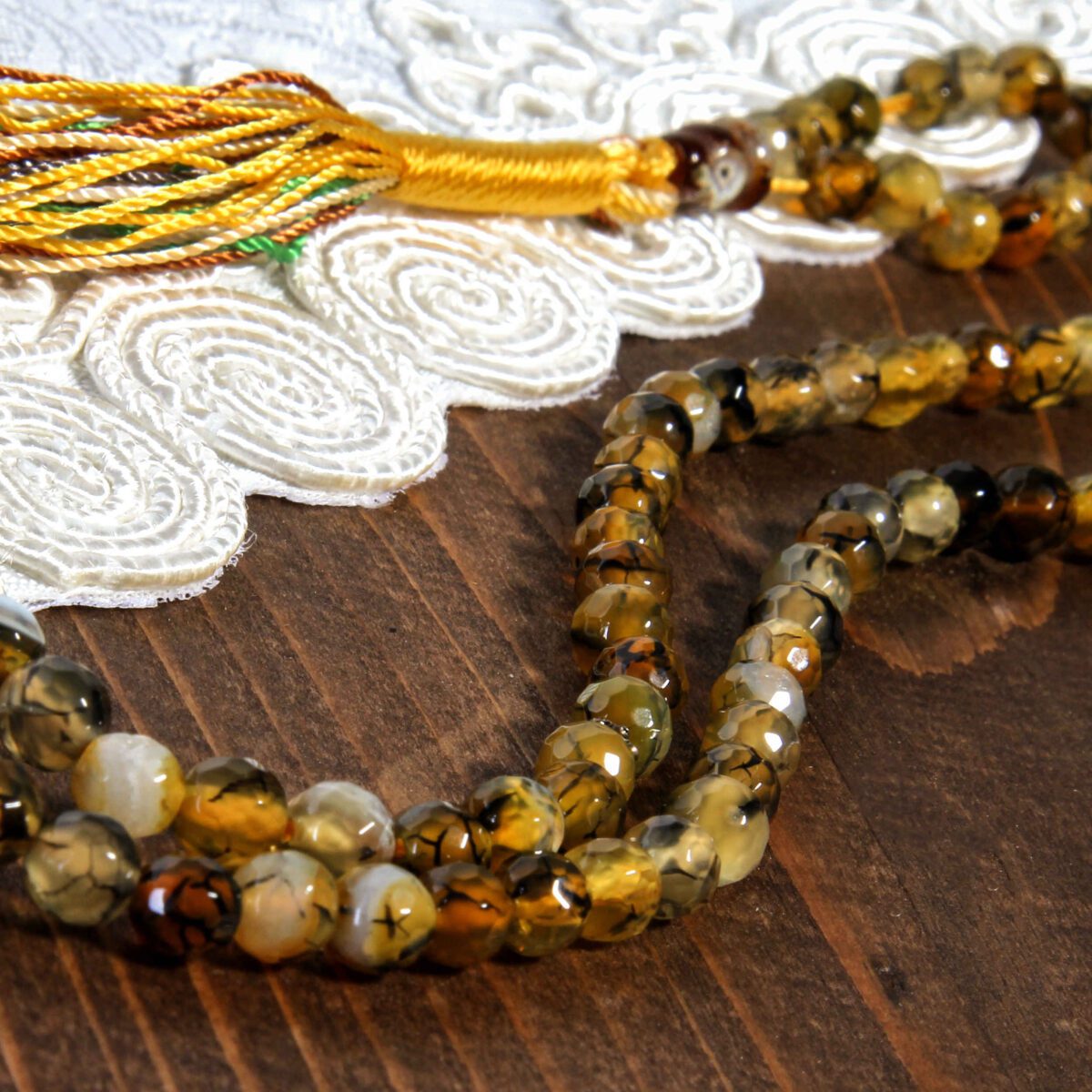Price and Buy Islamic Dendritic Agate Rosary Crafted with 101 Prayer Beads Tasbih Shajar - Image 4