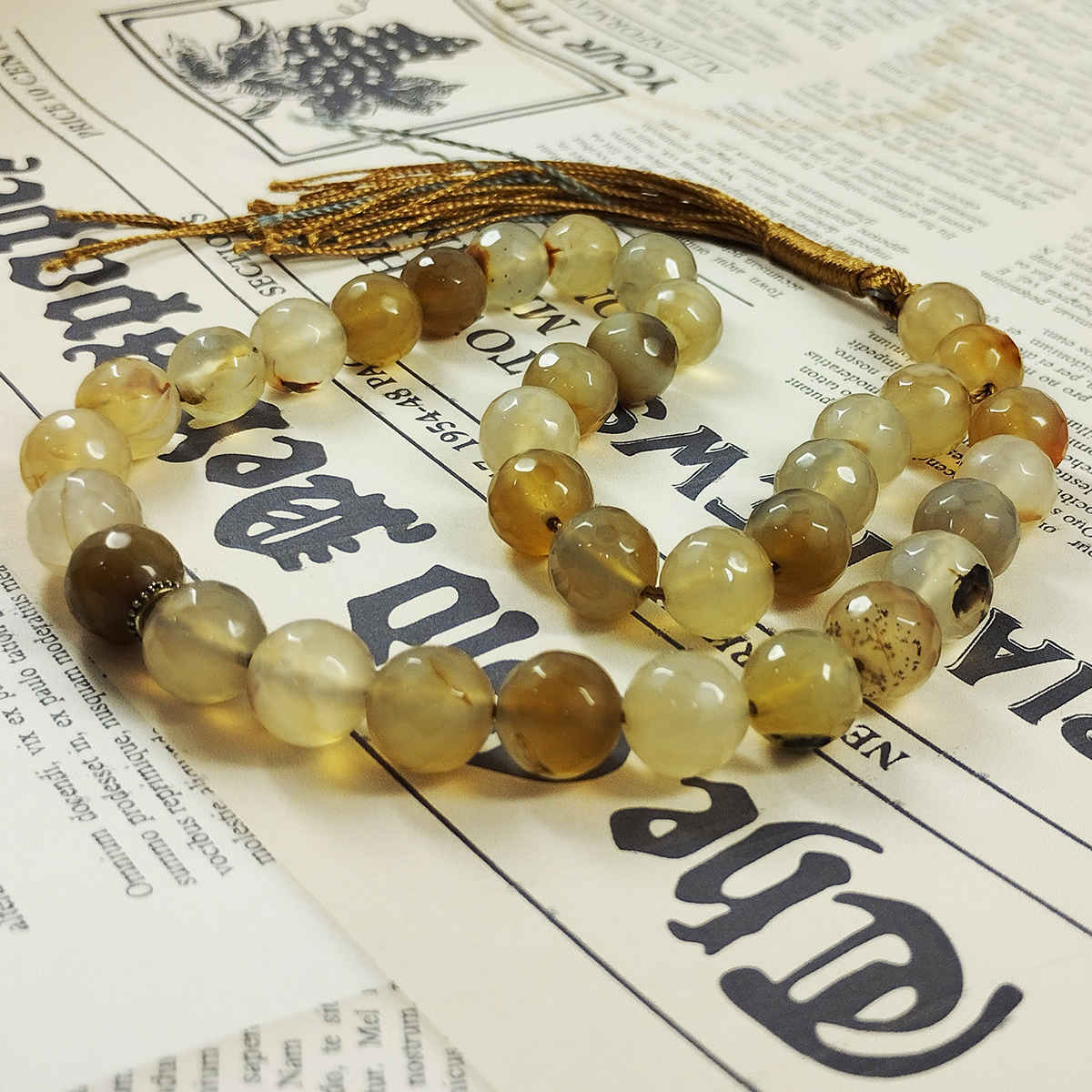 Price and Buy Islamic Dendritic Agate Rosary Crafted with 33 Prayer Beads Tasbih - Image 3