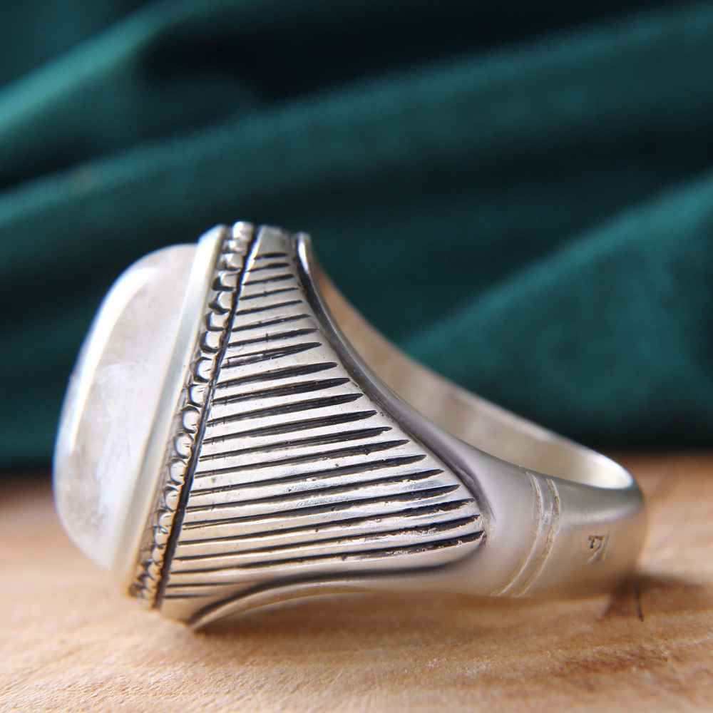 Price and Buy Islamic Dur-e Najaf Silver Ring For Men Ali Un Wali Ullah - Image 3