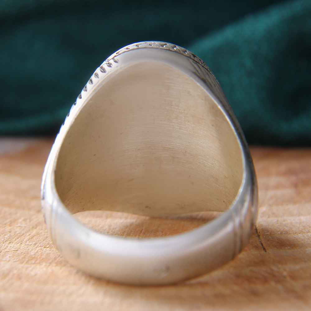Price and Buy Islamic Dur-e Najaf Silver Ring For Men Ali Un Wali Ullah - Image 4