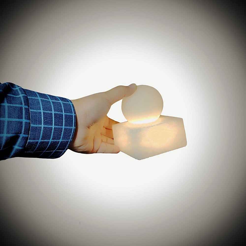 Price and Buy Islamic Globe Salt Lamp Handcrafted with Throne Verse Calligraphy - Image 3