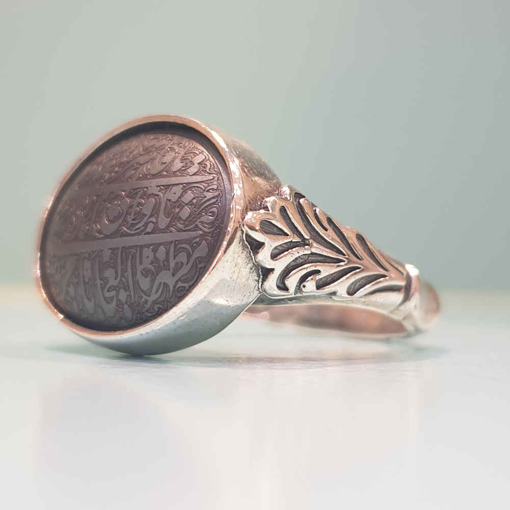 Price and Buy Islamic Hematite Silver Ring Hadid Gemstone for Men Faez - Image 3