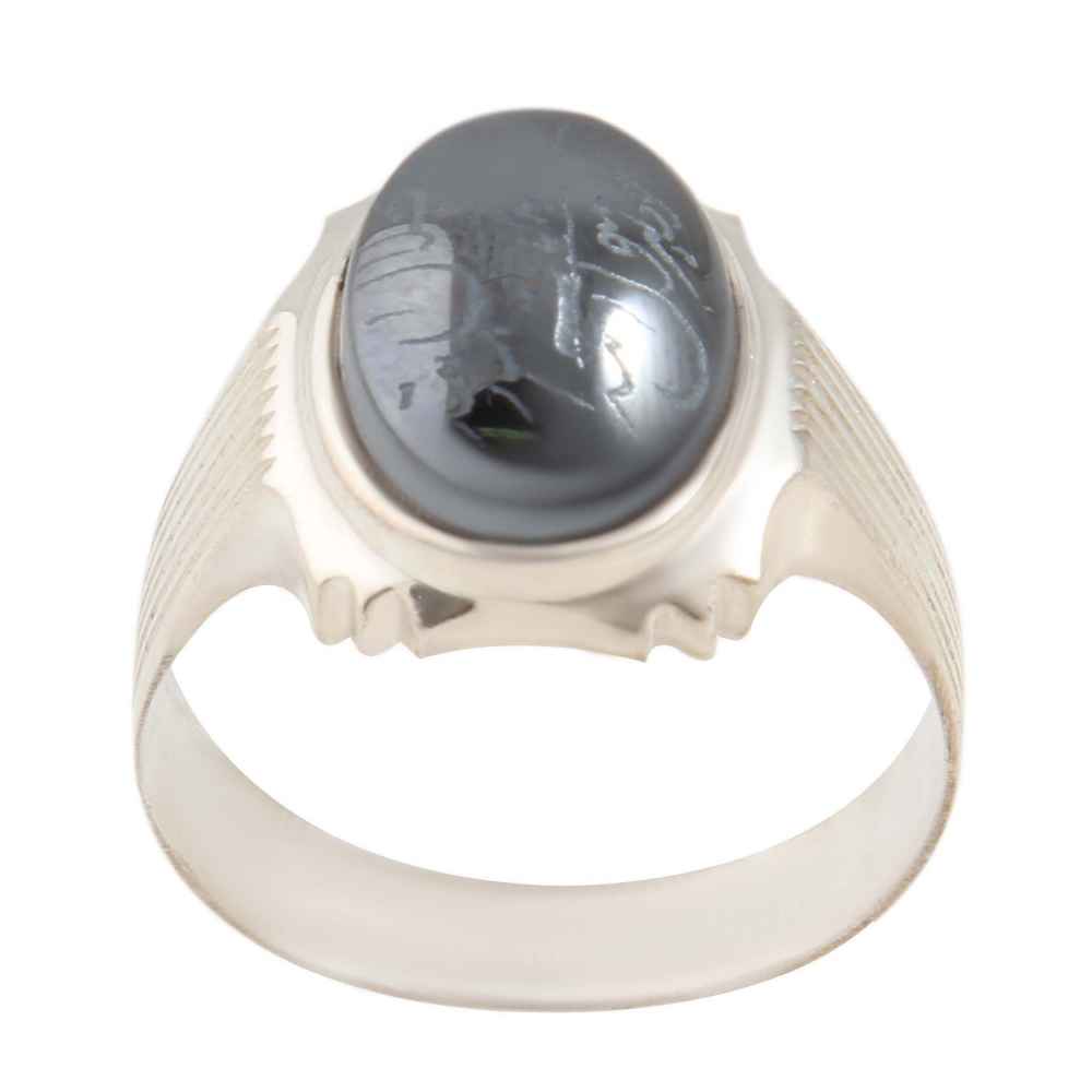 Price and Buy Islamic Hematite Silver Ring Hadid Gemstone for Men Mehrab