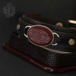 Price and Buy Islamic Leather Bracelet with Agate Stone for Men Adorned with Wa in Yakad - Image 3