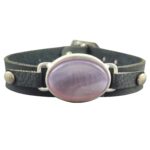 Price and Buy Islamic Leather Bracelet with Agate Stone for Men Model Ya Allah