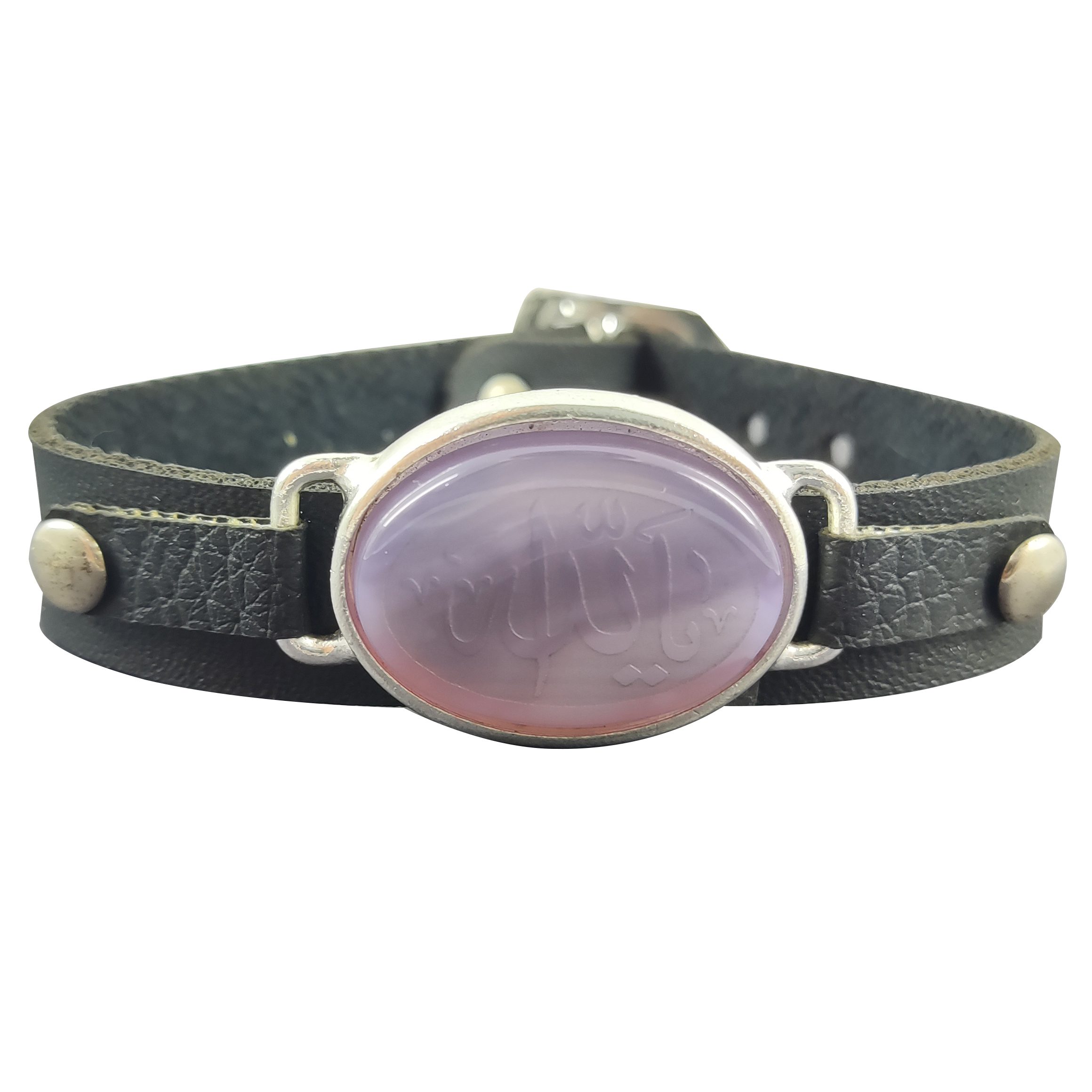 Price and Buy Islamic Leather Bracelet with Agate Stone for Men Model Ya Allah_68fffe07f3377.jpeg Price and Buy Islamic Leather Bracelet with Agate Stone for Men Model Ya Allah - Image 1
