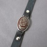 Price and Buy Islamic Leather Bracelet with Agate Stone & Ya Hussain Calligraphy