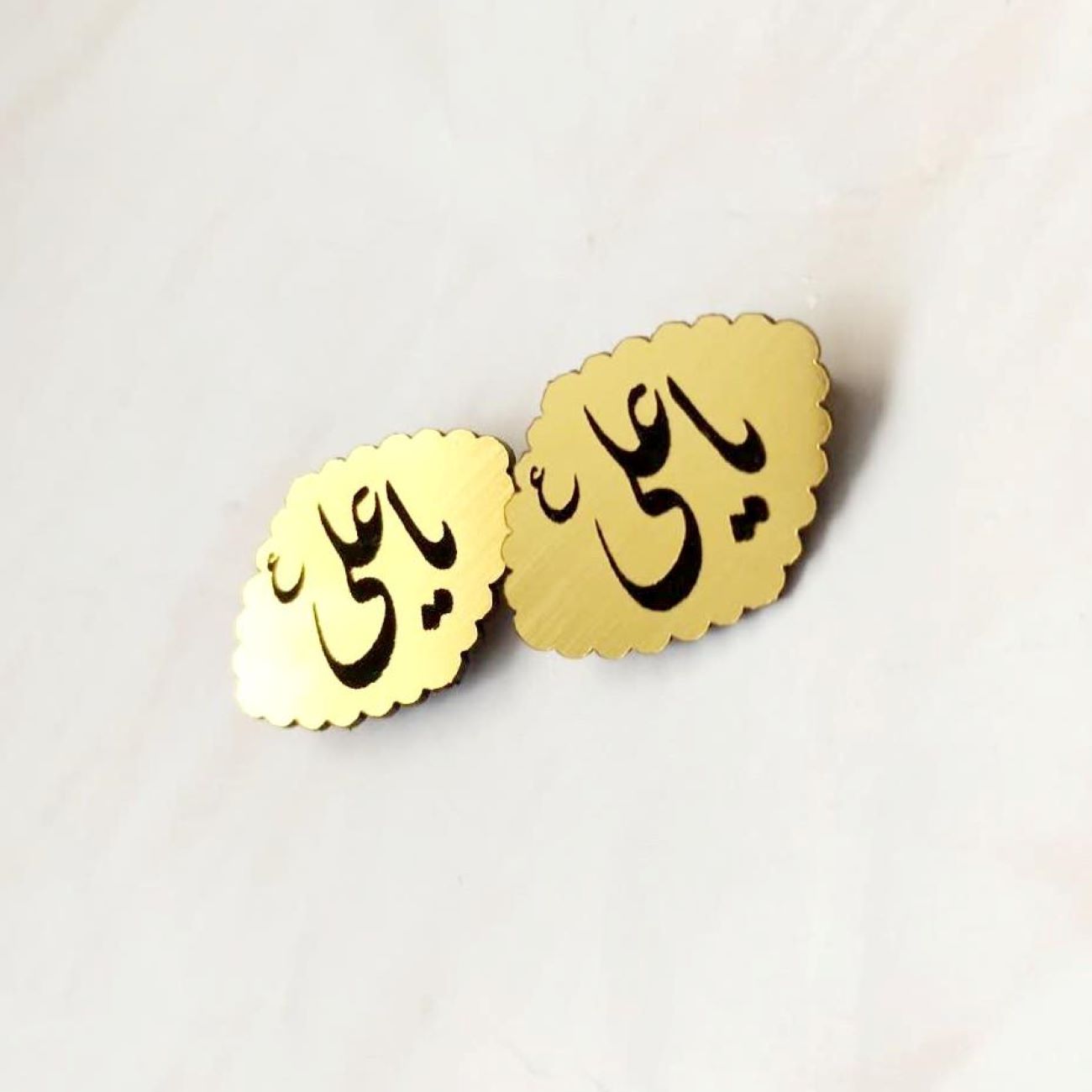 Price and Buy Islamic Metal Brooch Adorned with Ya Ali_68fff2077f2fb.jpeg Price and Buy Islamic Metal Brooch Adorned with Ya Ali - Image 1