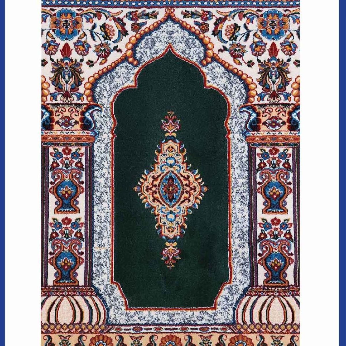 Price and Buy Islamic Mosque Carpet with Mihrab Design – Cotton Green, 5 Meters - Image 5