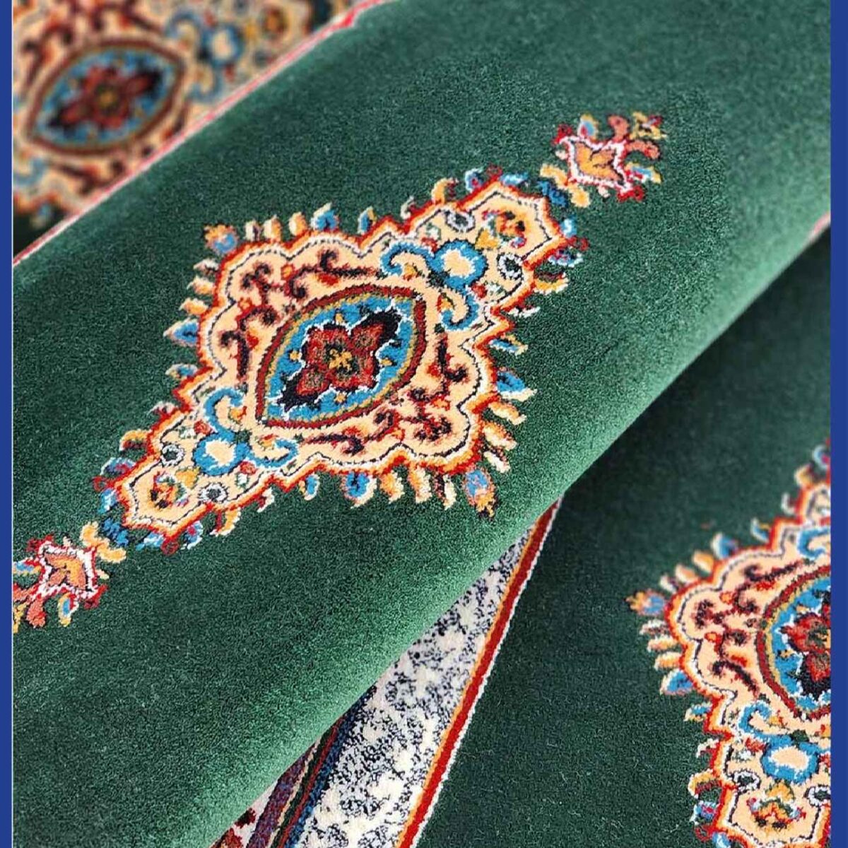 Price and Buy Islamic Mosque Carpet with Mihrab Design – Cotton Green, 5 Meters - Image 6