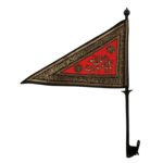 Price and Buy Islamic Muharram Triangle Flag with Pole Ya Aba Abdillah Al Hussain Suitable for Car (x2) Wall Tapestry