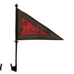 Price and Buy Islamic Muharram Triangle Flag with Pole Ya Aba Abdillah Al Hussain Suitable for Car (x2) Wall Tapestry - Image 3