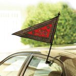 Price and Buy Islamic Muharram Triangle Flag with Pole Ya Aba Abdillah Al Hussain Suitable for Car (x2) Wall Tapestry - Image 5