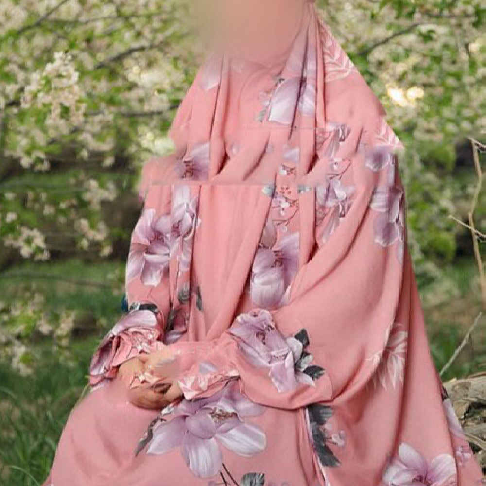 Price and Buy Islamic Namaz Chador with Sleeves for Women Ideal for Praying – Floral Pattern Corduroy