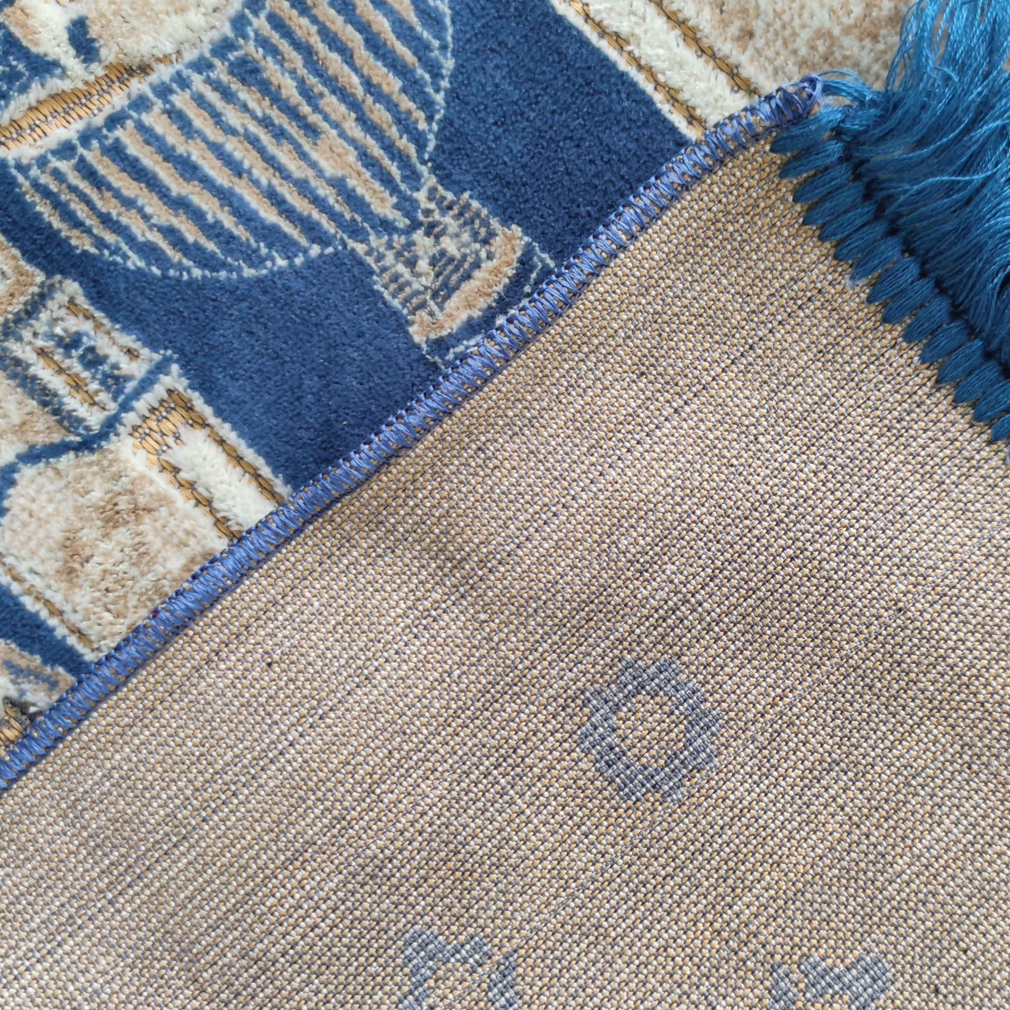 Price and Buy Islamic Padded Prayer Rug Janamaz Sajadah Gonbad Blue - Image 3