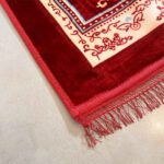 Price and Buy Islamic Padded Prayer Rug Janamaz Sajadah Mihrab Maroon - Image 3