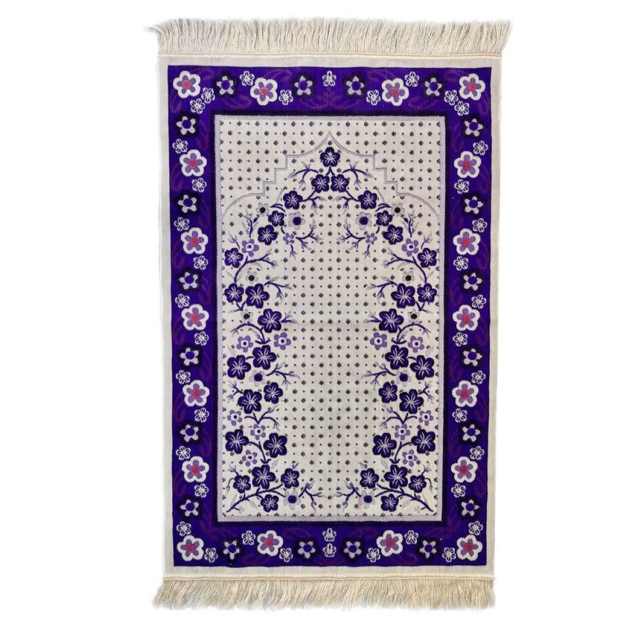 Price and Buy Islamic Prayer Mat Padded Janamaz Floral Bordered Purple