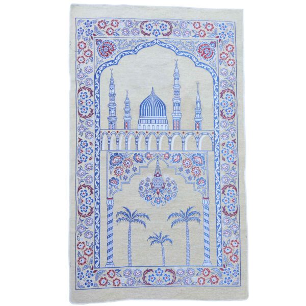 Price and Buy Islamic Prayer Mat Padded Sajadah in Velvet Minaret Cream & Blue_68ff18ada75c3.jpeg Price and Buy Islamic Prayer Mat Padded Sajadah in Velvet Minaret Cream & Blue