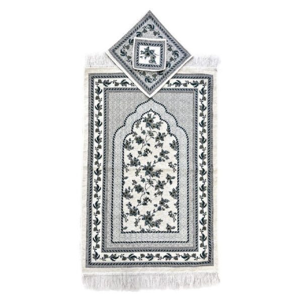 Price and Buy Islamic Prayer Mat Padded Velvet Sajadah Floral Design Gray_68ff169587e2b.jpeg Price and Buy Islamic Prayer Mat Padded Velvet Sajadah Floral Design Gray