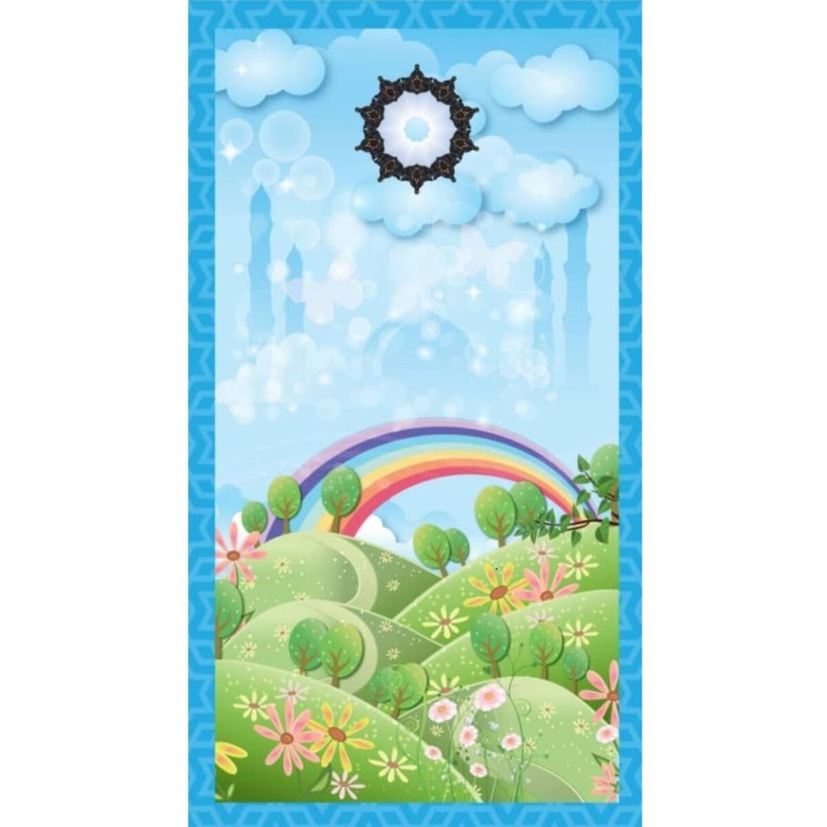 Price and Buy Islamic Prayer Mat Sajadah for Kids Rainbow Blue