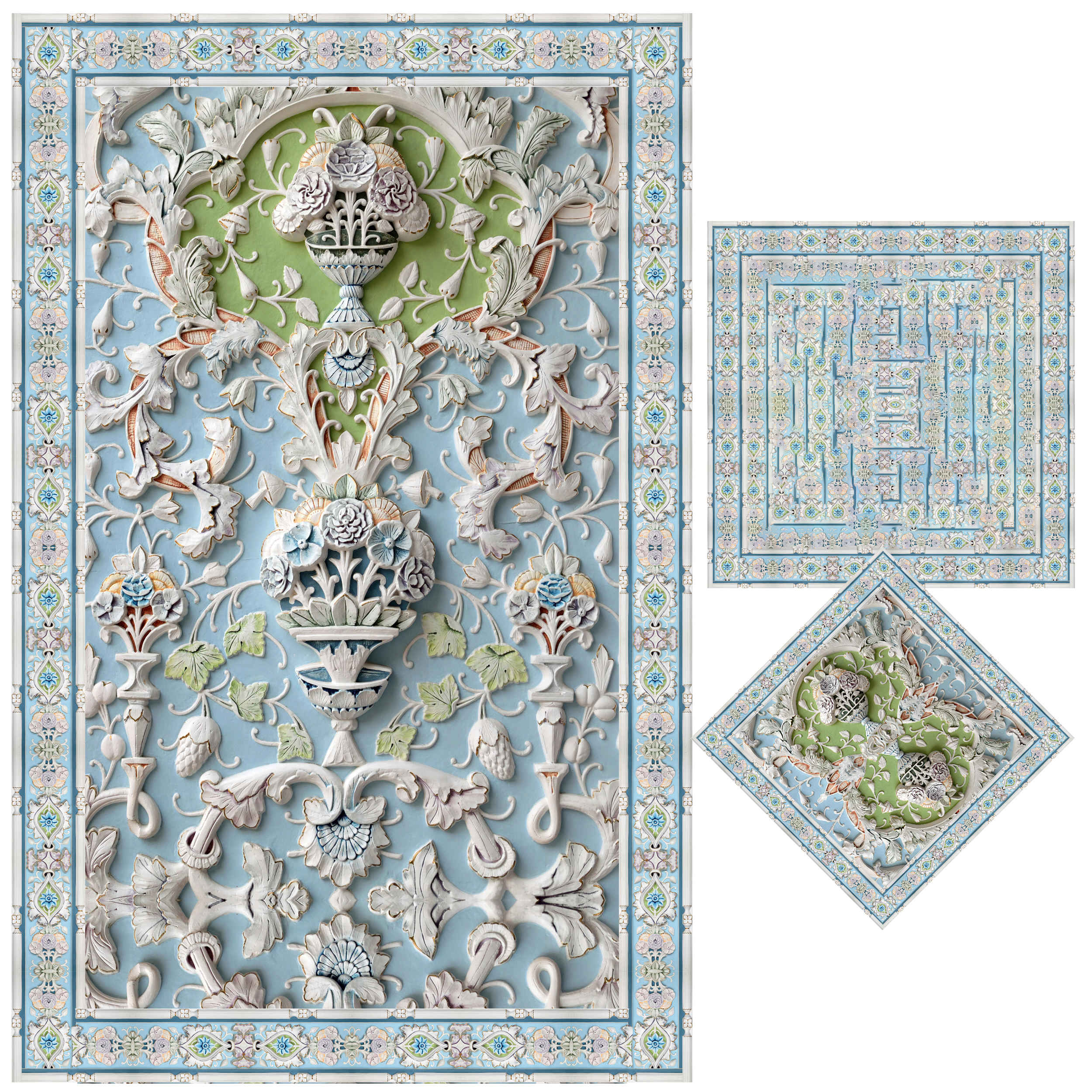 Price and Buy Islamic Prayer Mat Sajadah Traditional Light Blue