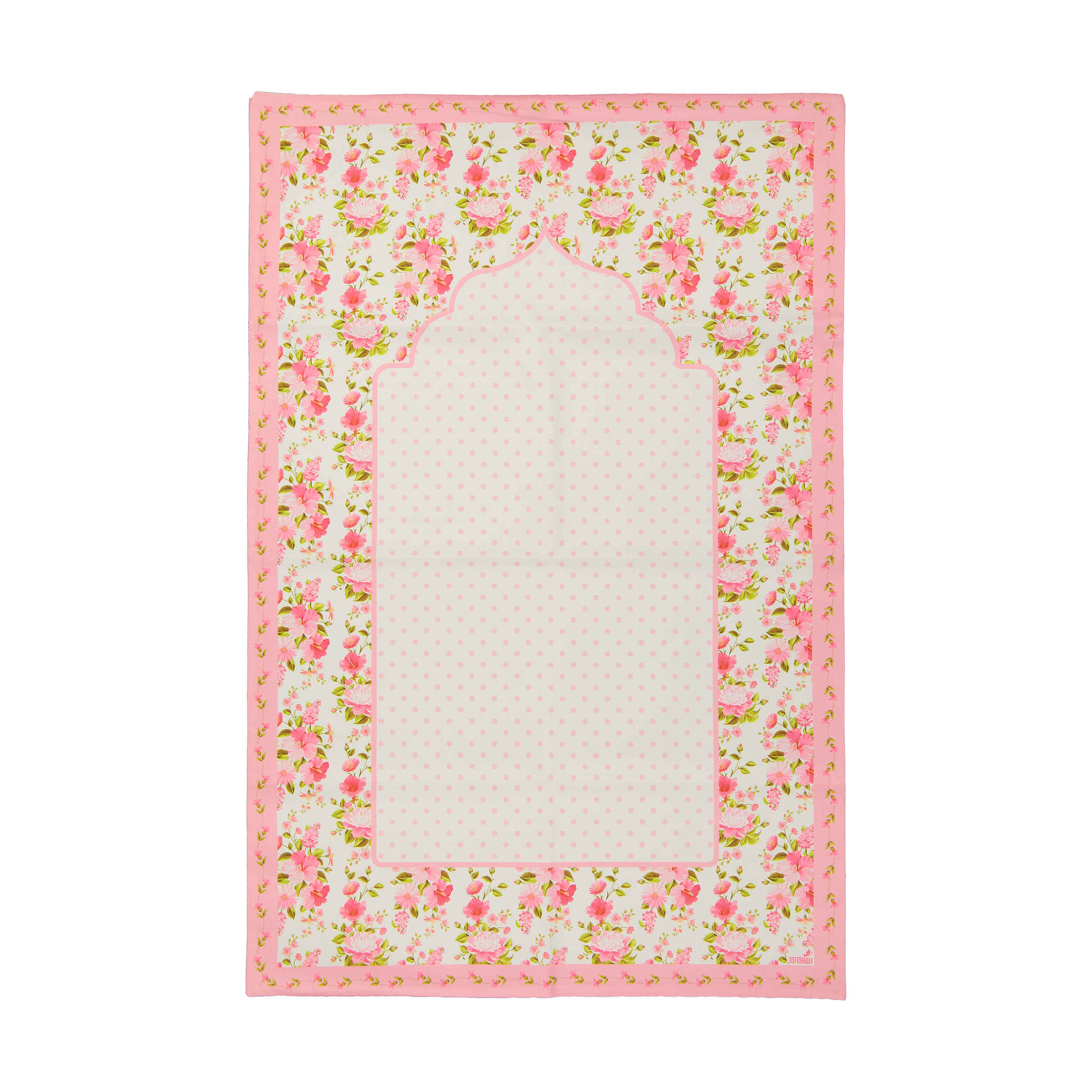 Price and Buy Islamic Prayer Mat Velvet Sajadah Floral Pink - Image 3