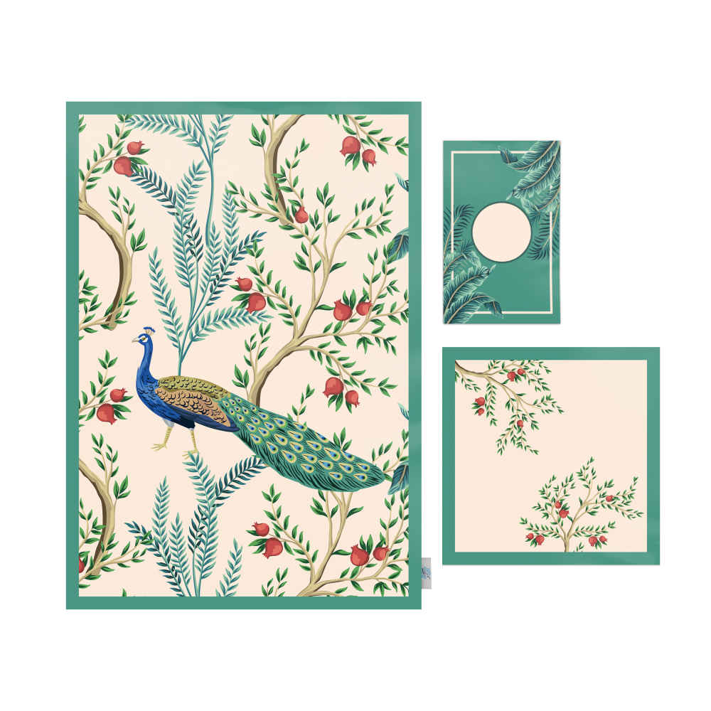 Price and Buy Islamic Prayer Mat Velvet Sajadah Lightweight Birds & Flowers Design - Image 3