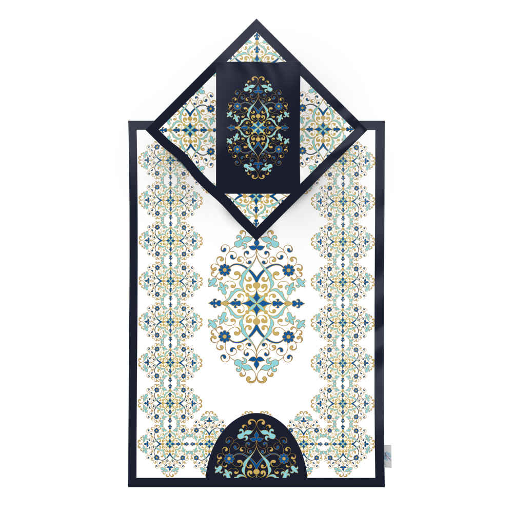 Price and Buy Islamic Prayer Mat Velvet Sajadah Lightweight with Eslimi Design