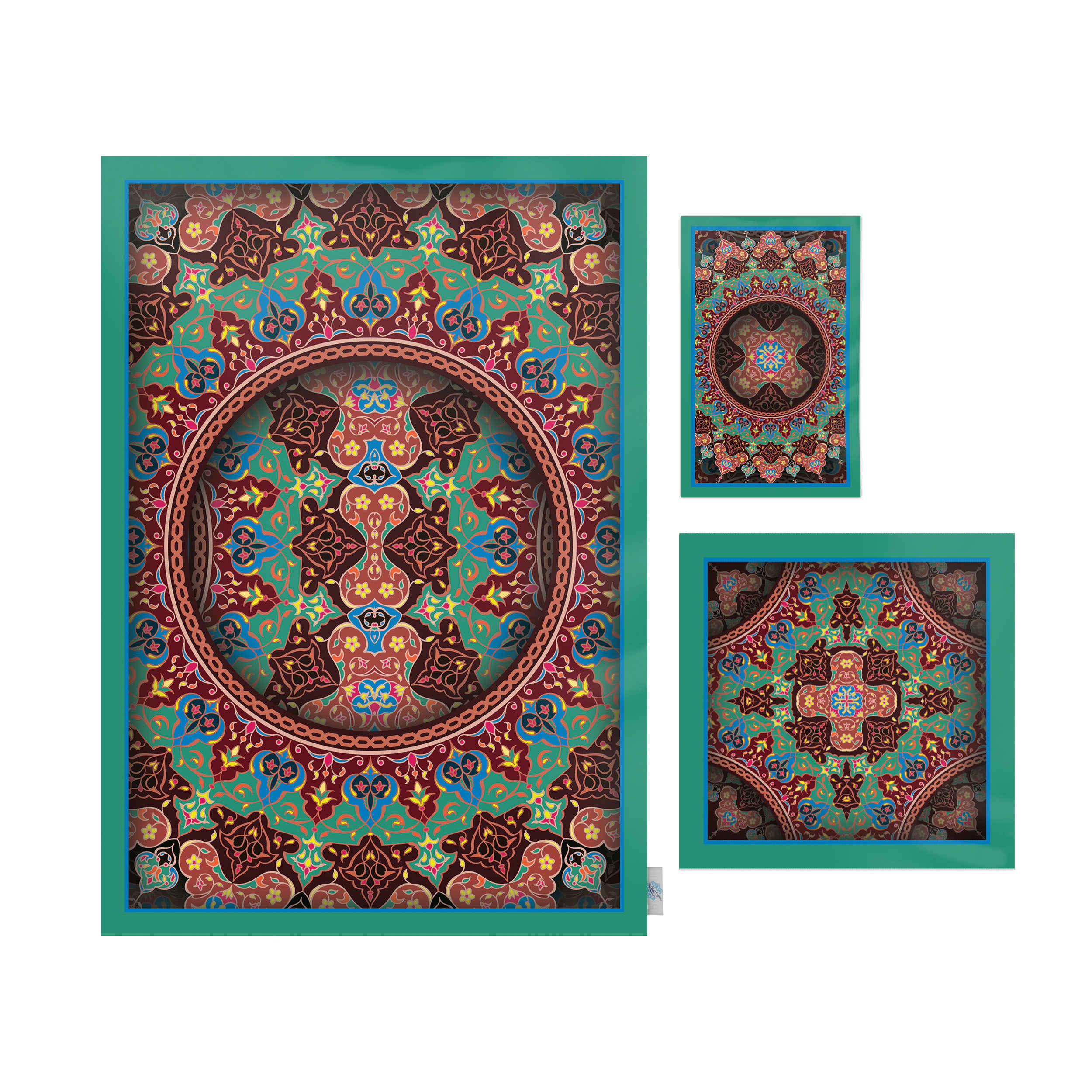 Price and Buy Islamic Prayer Mat Velvet Sajadah Lightweight with Eslimi Pattern - Image 3