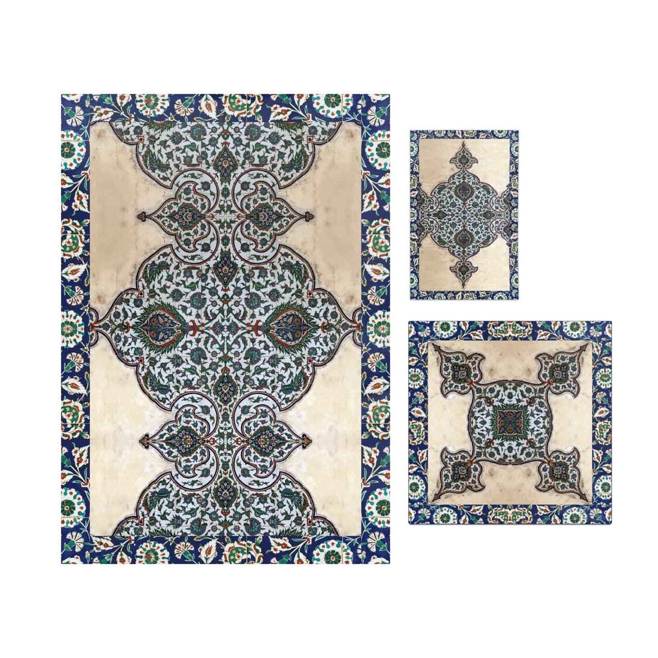 Price and Buy Islamic Prayer Mat Velvet Sajadah with Eslimi Design Model Negar - Image 3