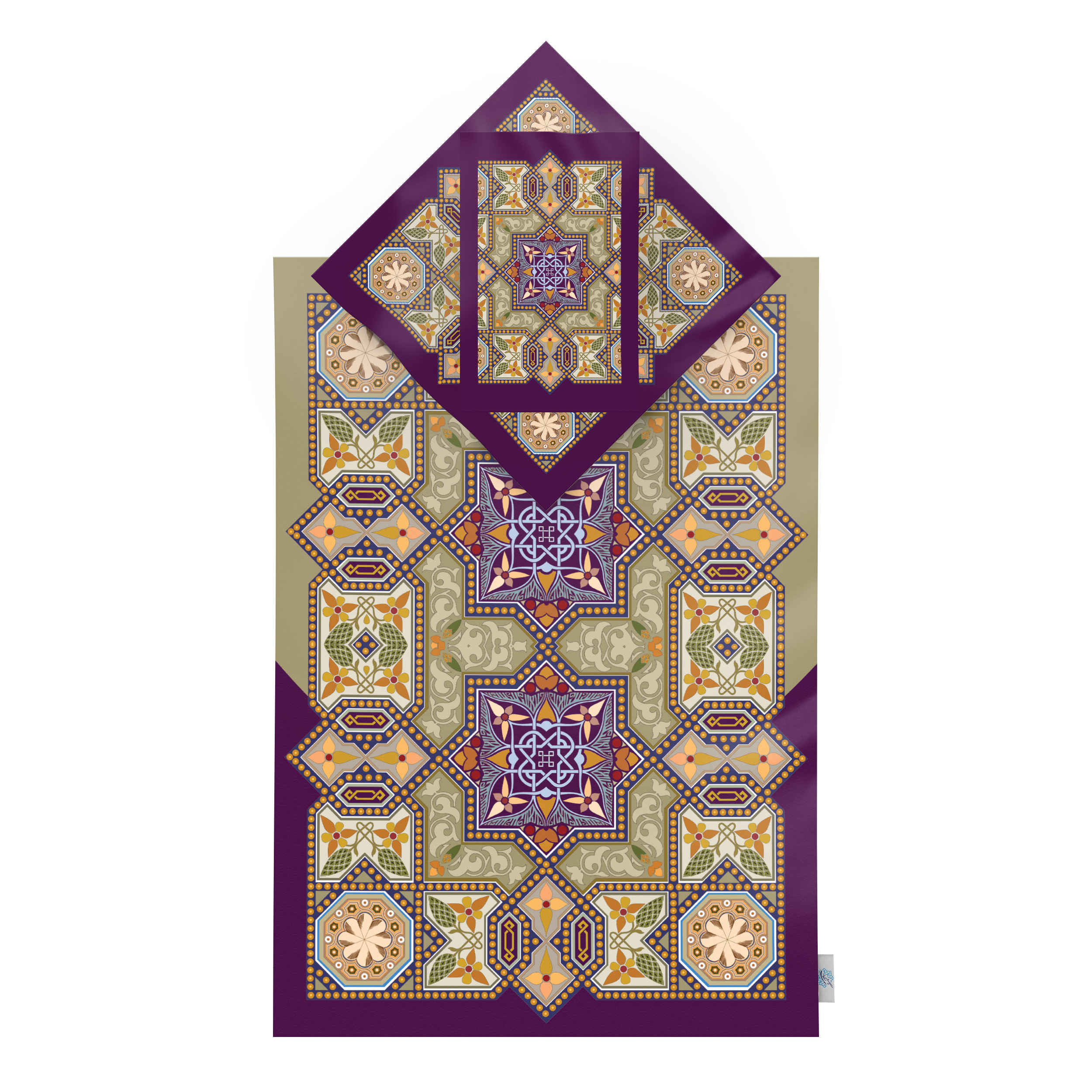 Price and Buy Islamic Prayer Mat Velvet Sajadah with Eslimi Design Model Nour