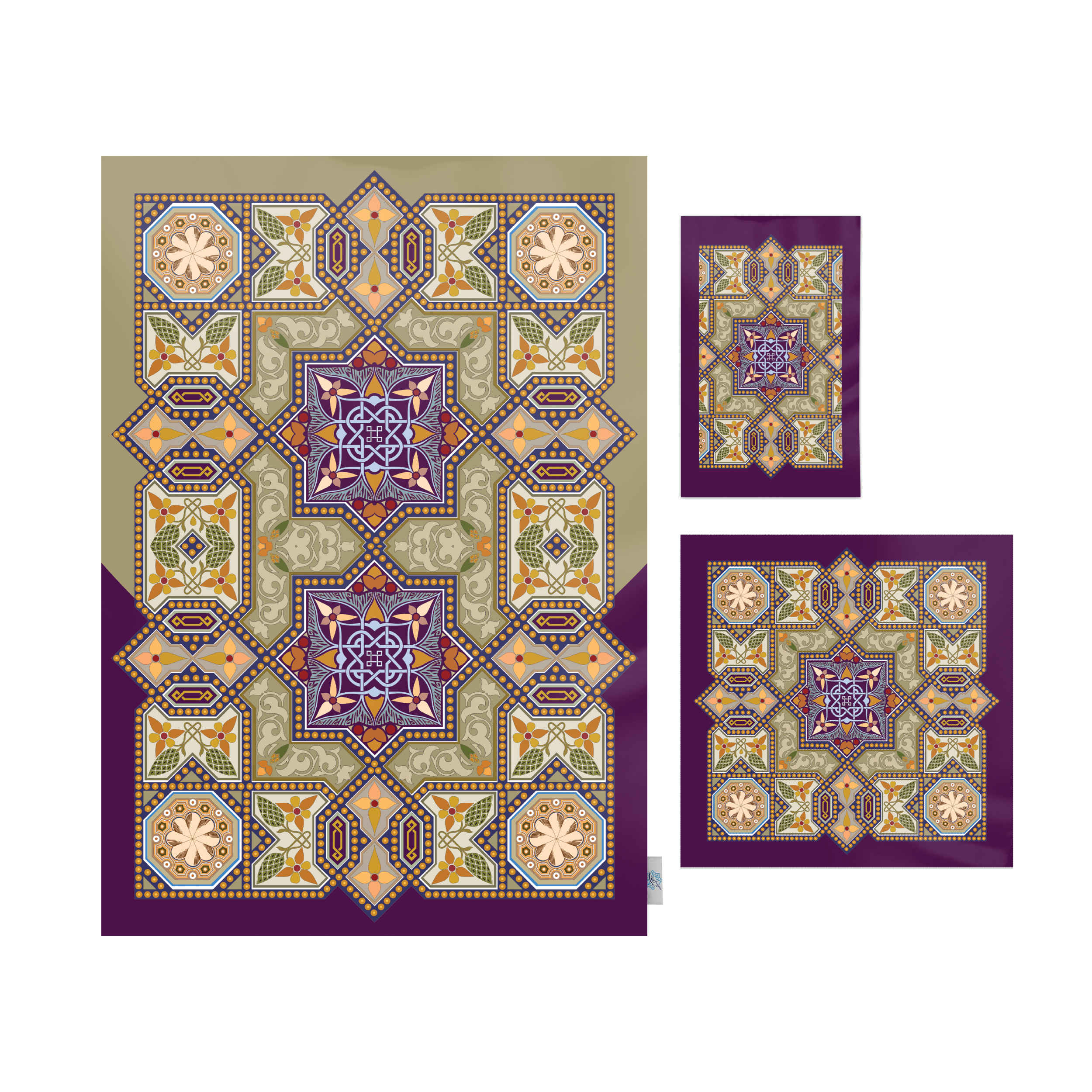 Price and Buy Islamic Prayer Mat Velvet Sajadah with Eslimi Design Model Nour - Image 3