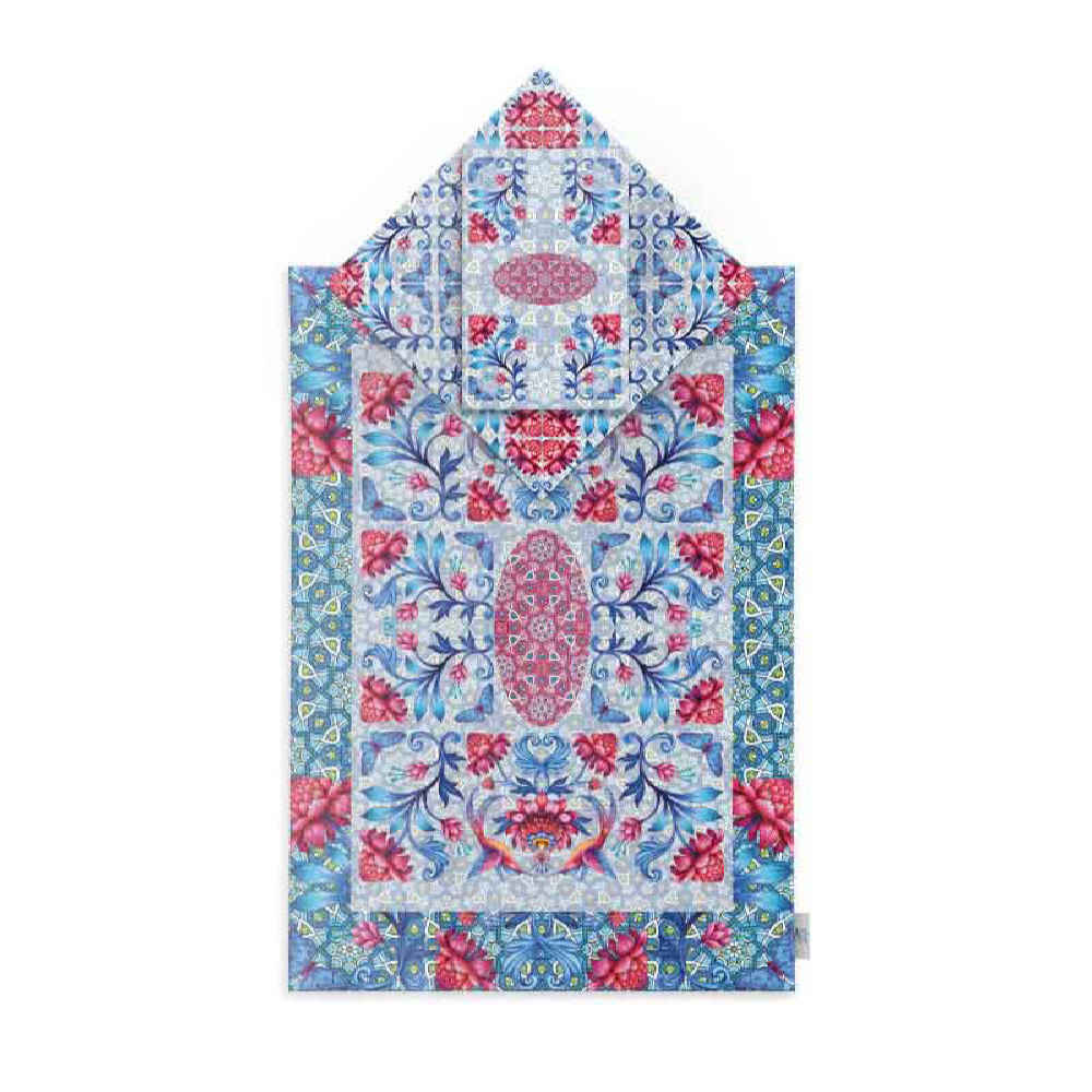 Price and Buy Islamic Prayer Mat Velvet Sajadah with Floral & Butterfly Pattern