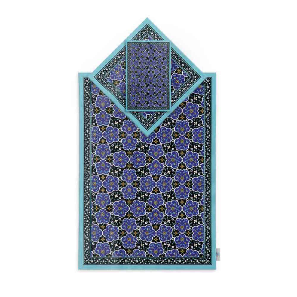 Price and Buy Islamic Prayer Mat Velvet Sajadah with Persian Tiles Design