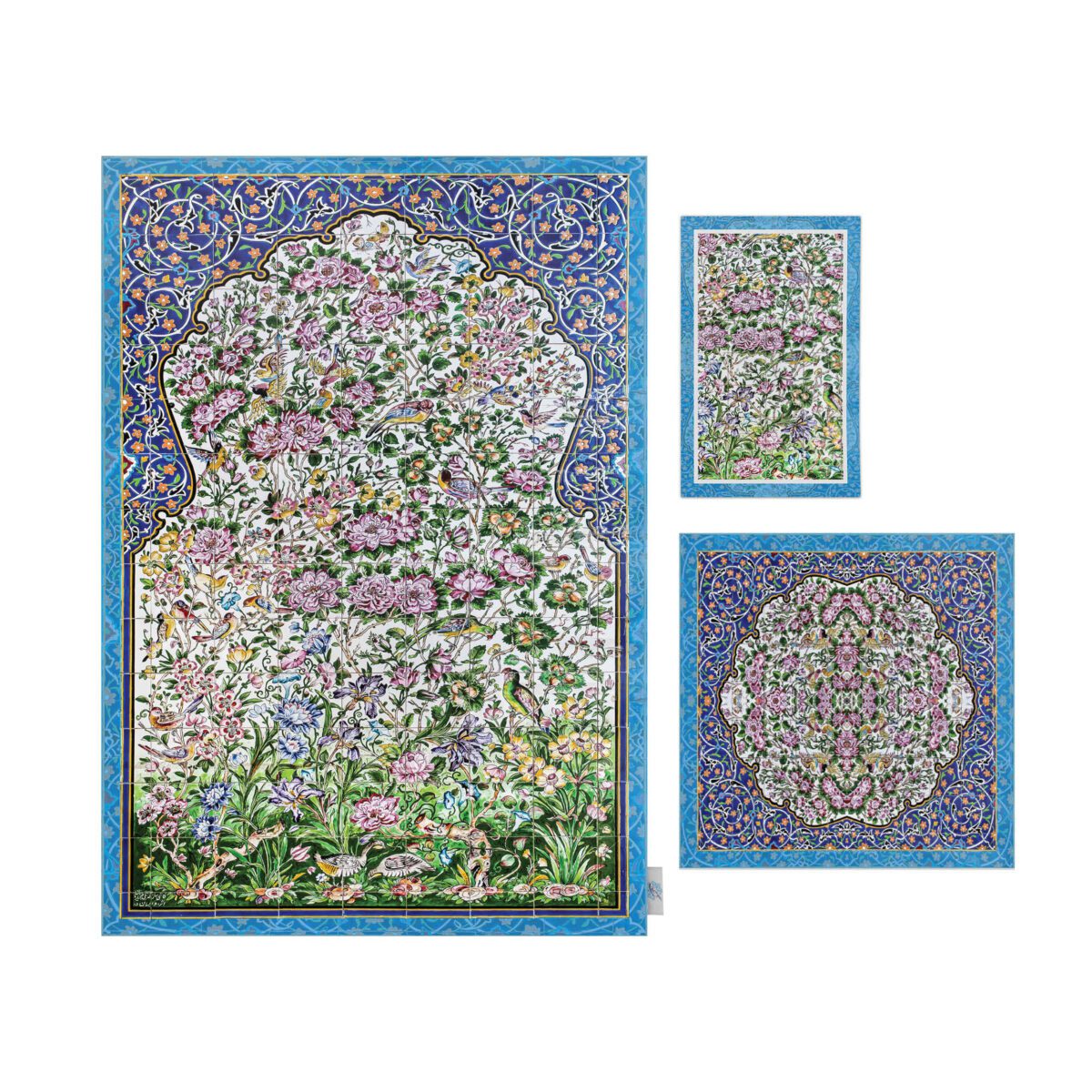 Price and Buy Islamic Prayer Mat Velvet Sajadah with Persian Tiles Pattern - Image 3