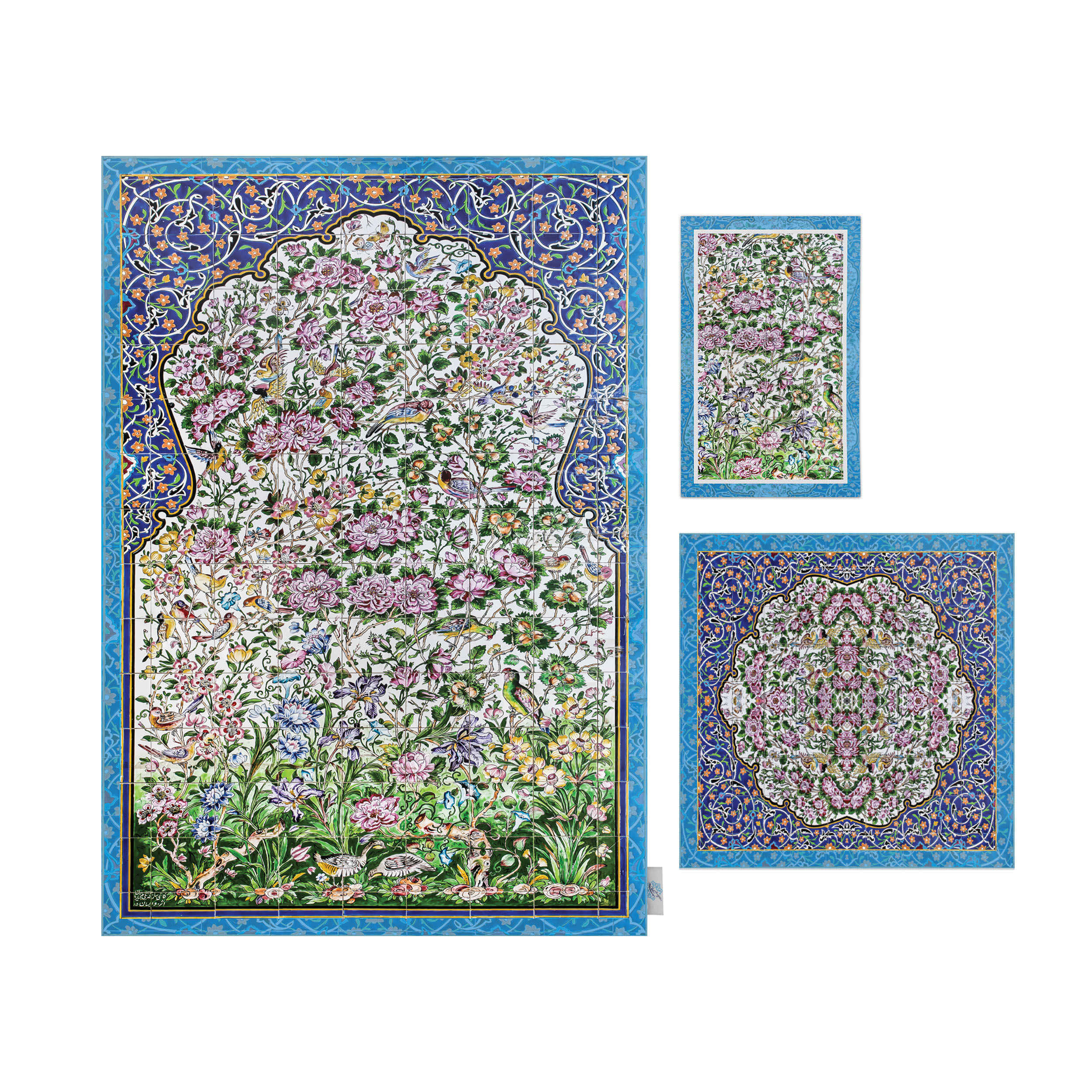 Price and Buy Islamic Prayer Mat Velvet Sajadah with Persian Tiles Pattern - Image 3