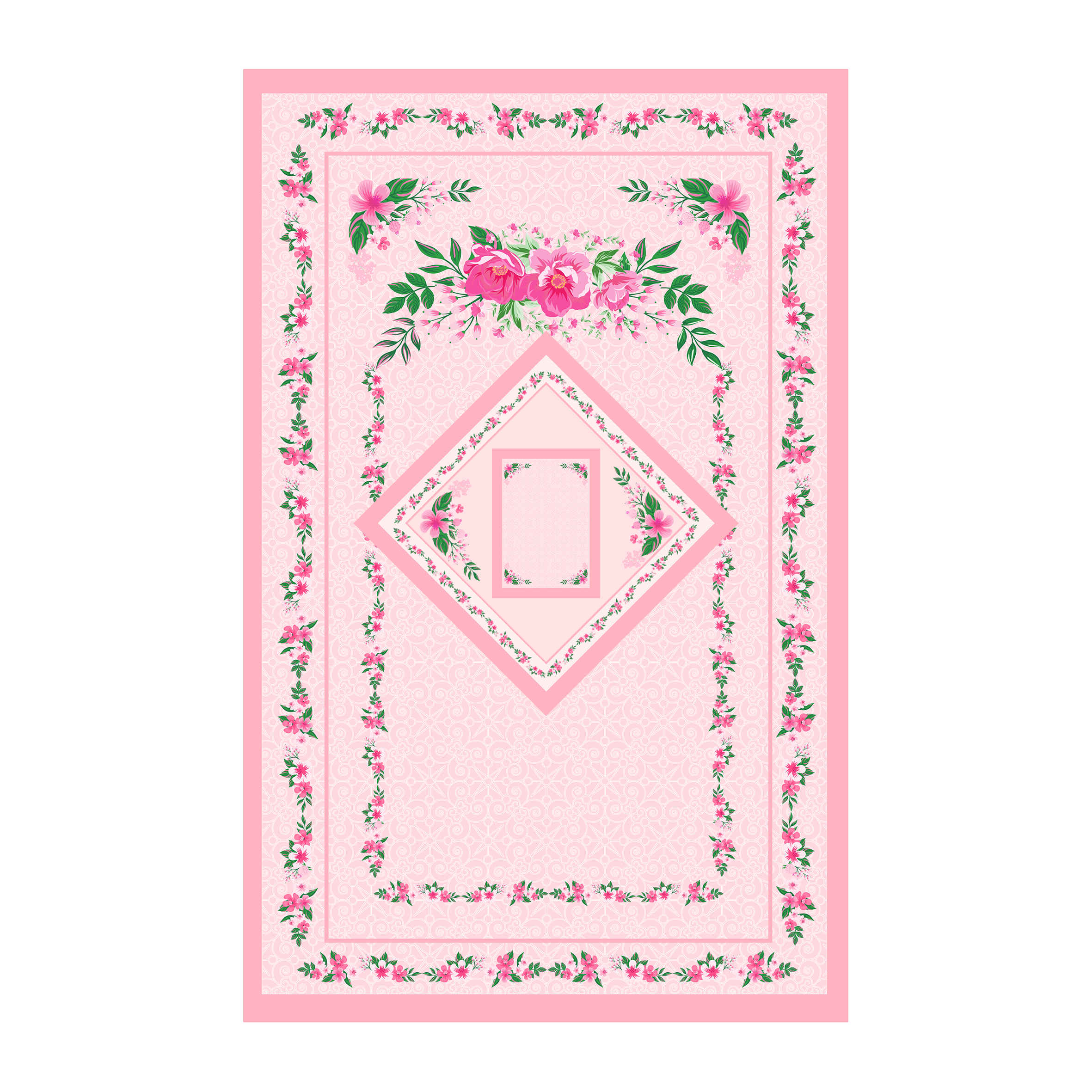 Price and Buy Islamic Prayer Mat Velvet Sajadah with Pink Floral Design