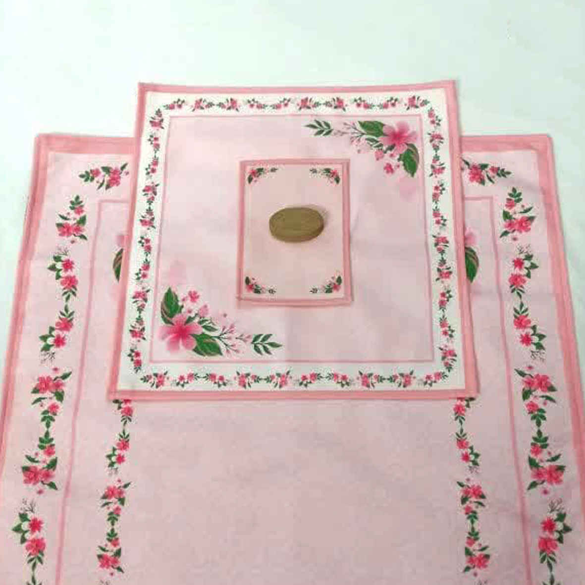 Price and Buy Islamic Prayer Mat Velvet Sajadah with Pink Floral Design - Image 4