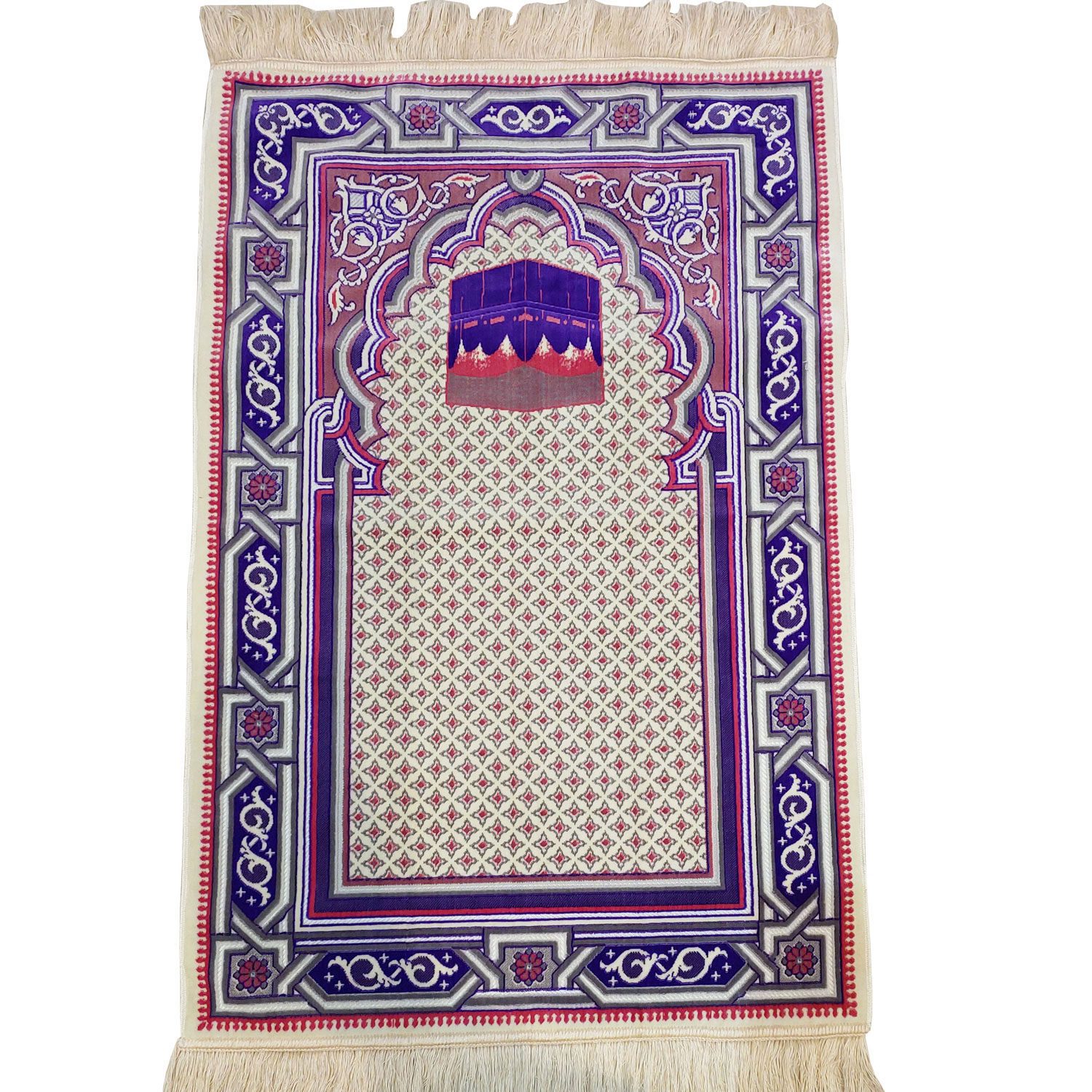 Price and Buy Islamic Prayer Rug Janamaz Padded in Polyester Kaaba Purple_69000a17a494d.jpeg Price and Buy Islamic Prayer Rug Janamaz Padded in Polyester Kaaba Purple - Image 1