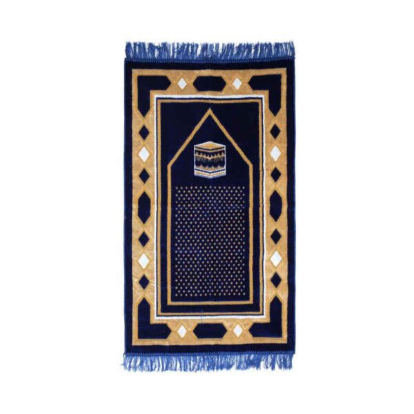 Price and Buy Islamic Prayer Rug Padded Blue Velvet Sajadah with Kaaba Design for Muslims_68fd025ca1ca7.jpeg Price and Buy Islamic Prayer Rug Padded Blue Velvet Sajadah with Kaaba Design for Muslims