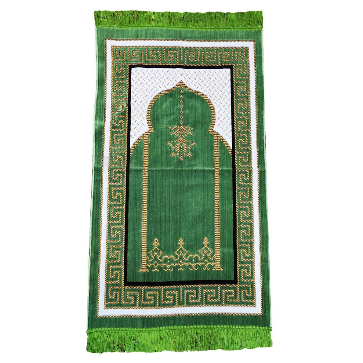 Price and Buy Islamic Prayer Velvet Rug Sajadah Traditional Crimson - Image 5