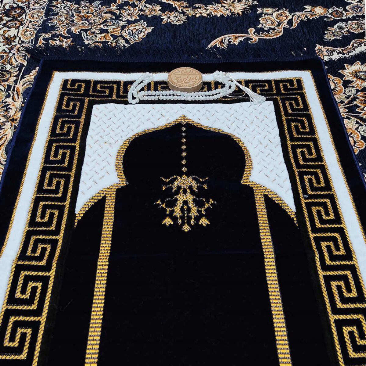 Price and Buy Islamic Prayer Velvet Rug Sajadah Traditional Crimson - Image 9
