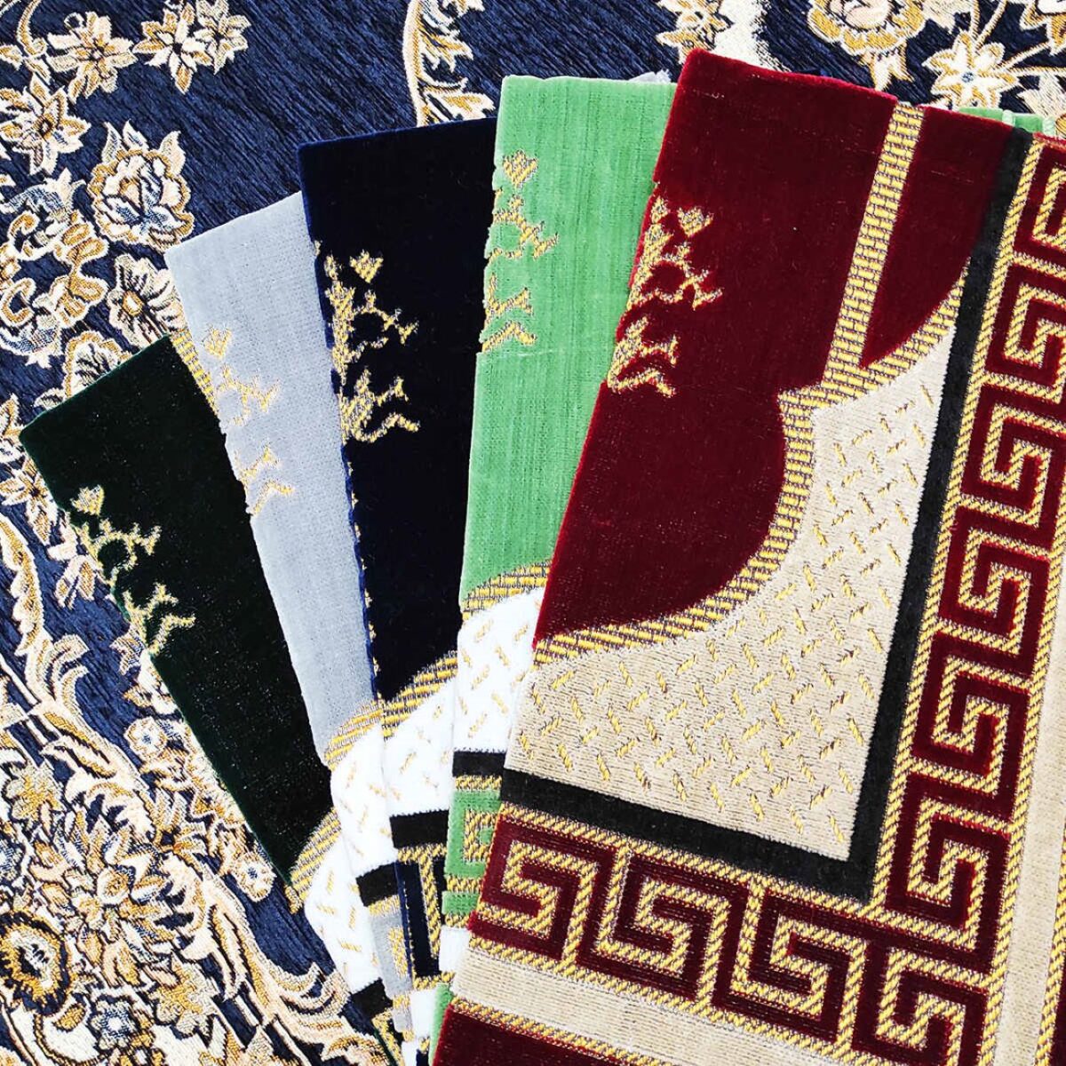 Price and Buy Islamic Prayer Velvet Rug Sajadah Traditional Crimson - Image 10