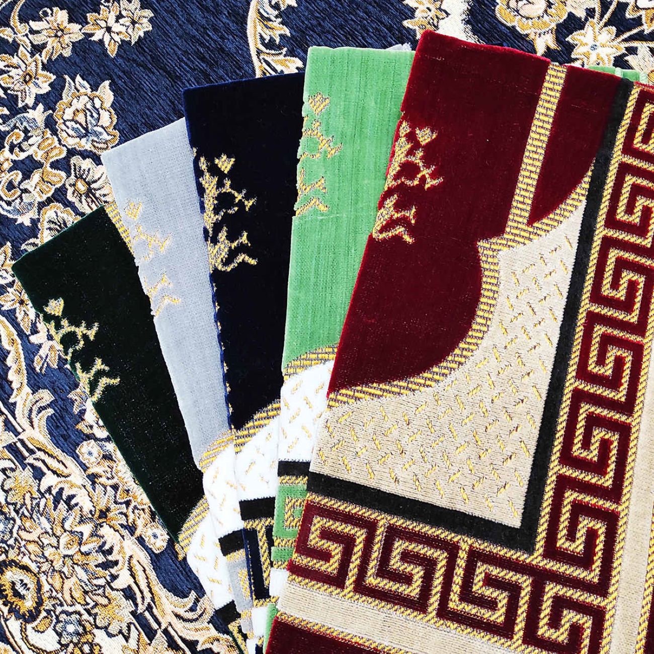 Price and Buy Islamic Prayer Velvet Rug Sajadah Traditional Crimson - Image 10