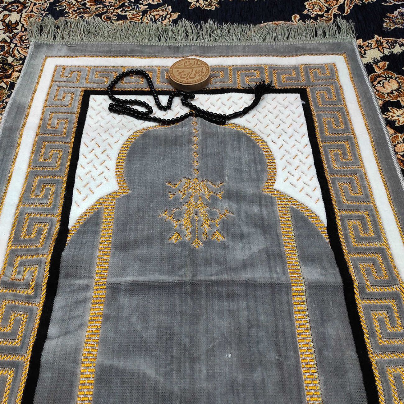 Price and Buy Islamic Prayer Velvet Rug Sajadah Traditional Crimson - Image 11