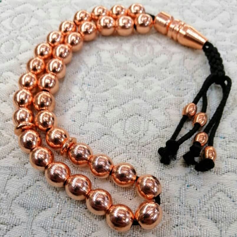 Price and Buy Islamic Rosary Crafted with Copper 33 Prayer Beads Tasbih Misbaha_69020bc964e3c.jpeg Price and Buy Islamic Rosary Crafted with Copper 33 Prayer Beads Tasbih Misbaha - Image 1