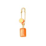 Price and Buy Islamic Safety Pin Brooch for Newborn in Fantasy Orange Design