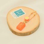 Price and Buy Islamic Safety Pin Brooch for Newborn in Fantasy Orange Design - Image 3