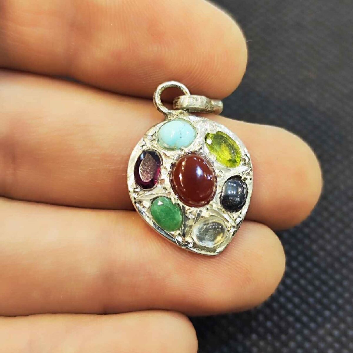 Price and Buy Islamic Silver Pendant Seven Stone with Hirz of Imam Jawad - Image 5